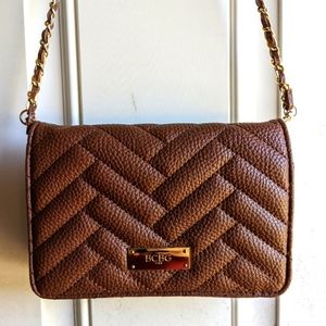 BCBG Paris brown & gold crossbody bag